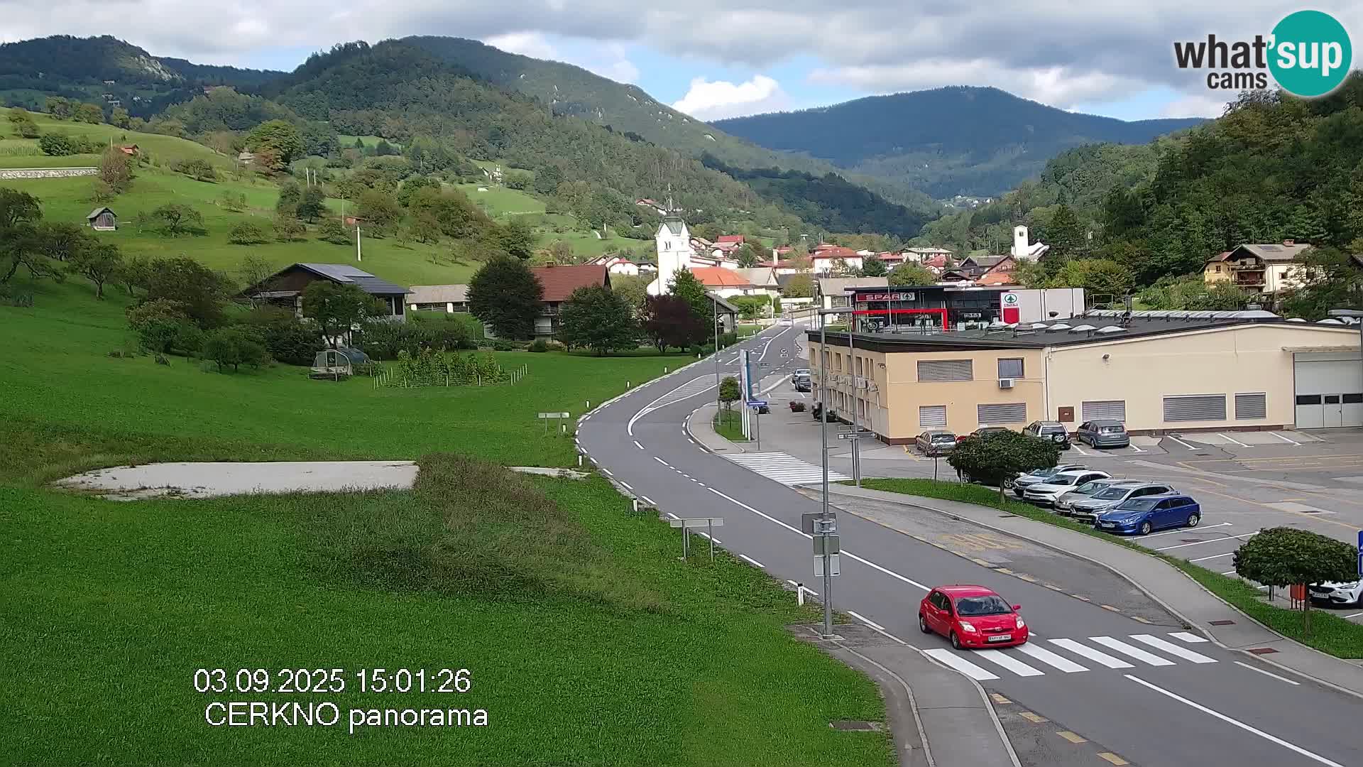 Cerkno entrada a la ciudad Webcam en vivo
