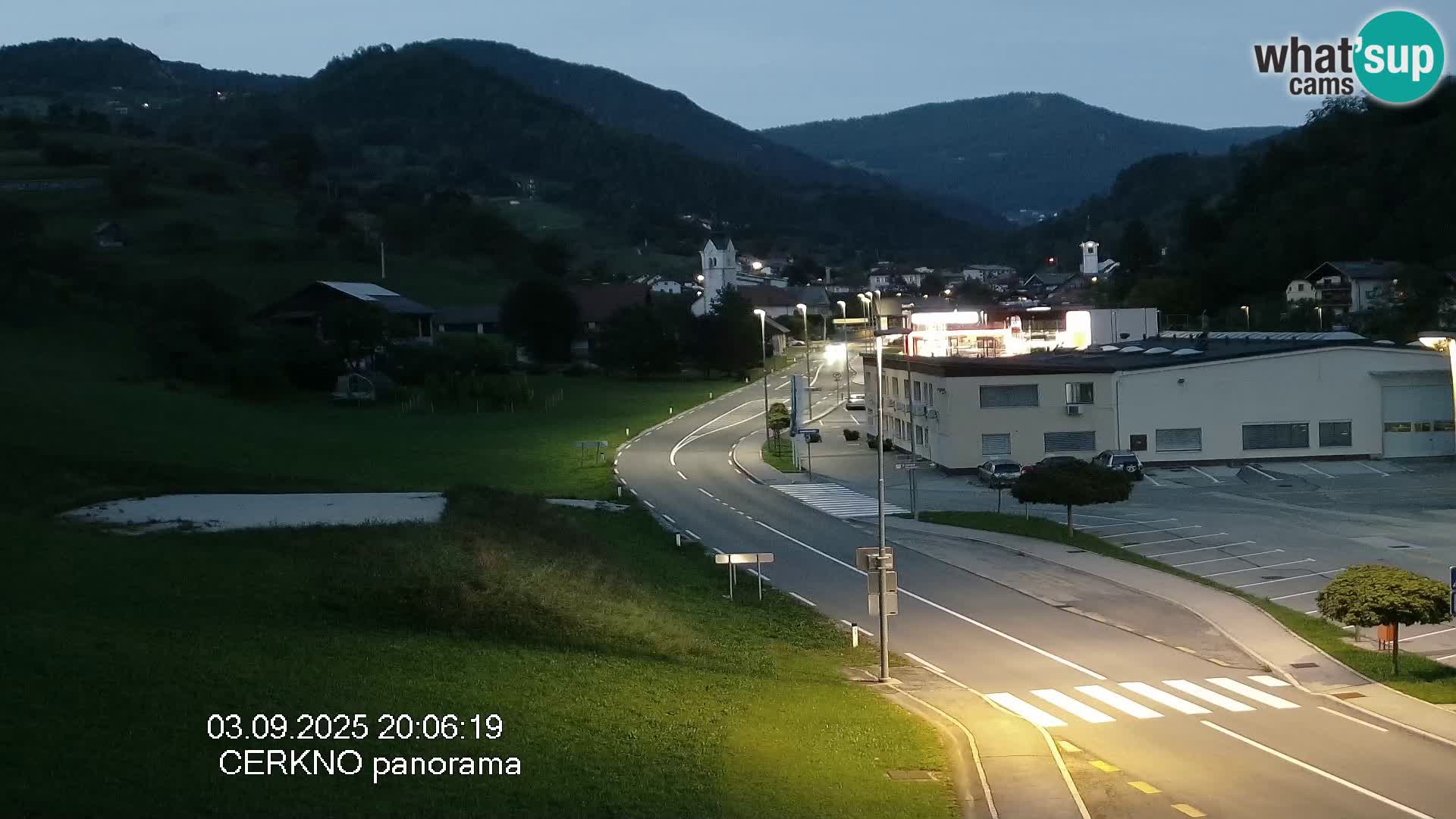 Cerkno city entrance Live Webcam