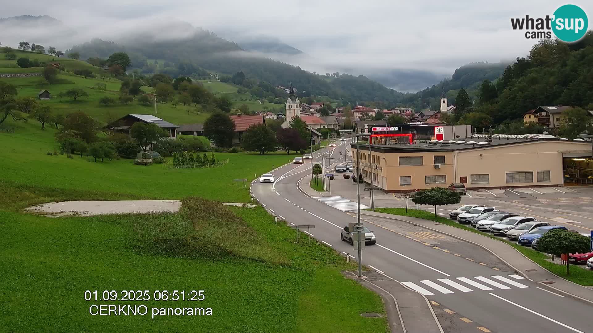Cerkno city entrance Live Webcam