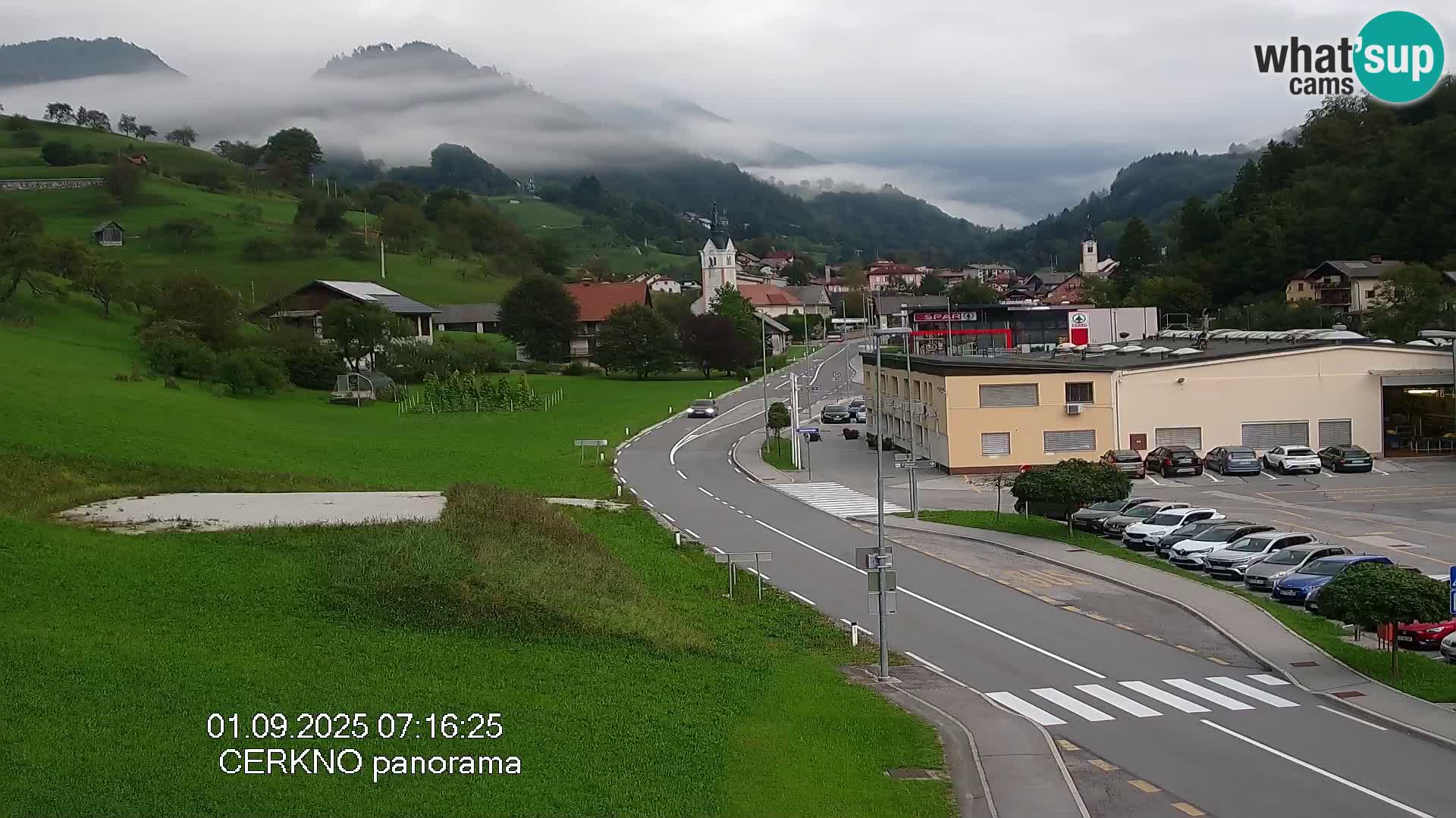 Cerkno city entrance Live Webcam