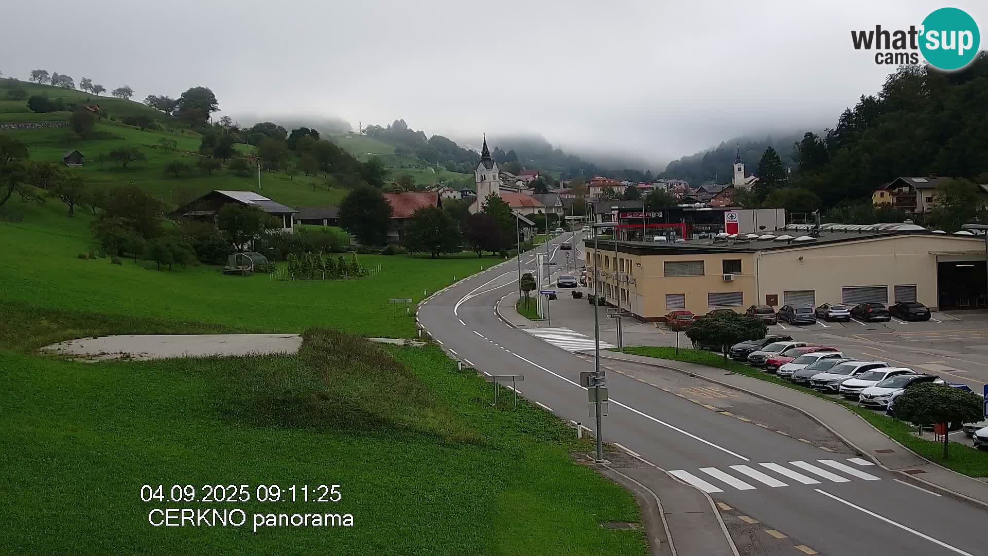 Cerkno entrada a la ciudad Webcam en vivo