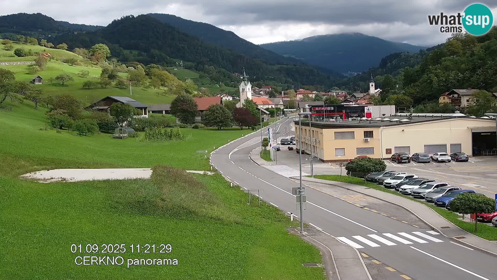 Cerkno city entrance Live Webcam