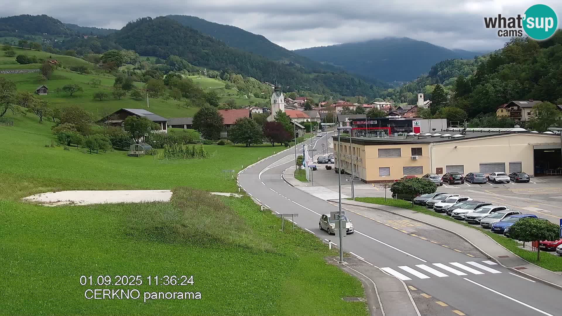 Cerkno city entrance Live Webcam