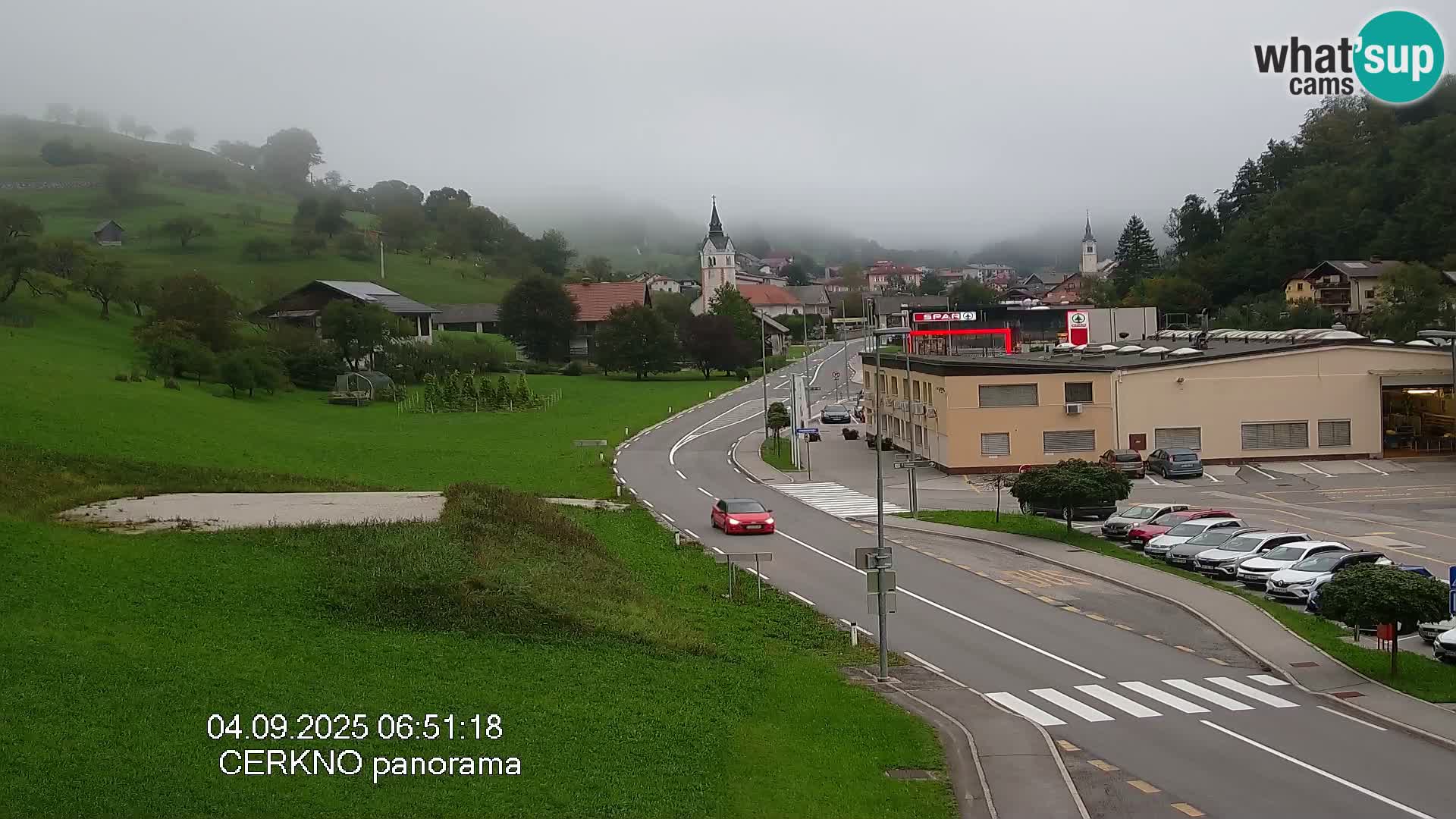 Webcam en direct – Entrée de la ville de Cerkno