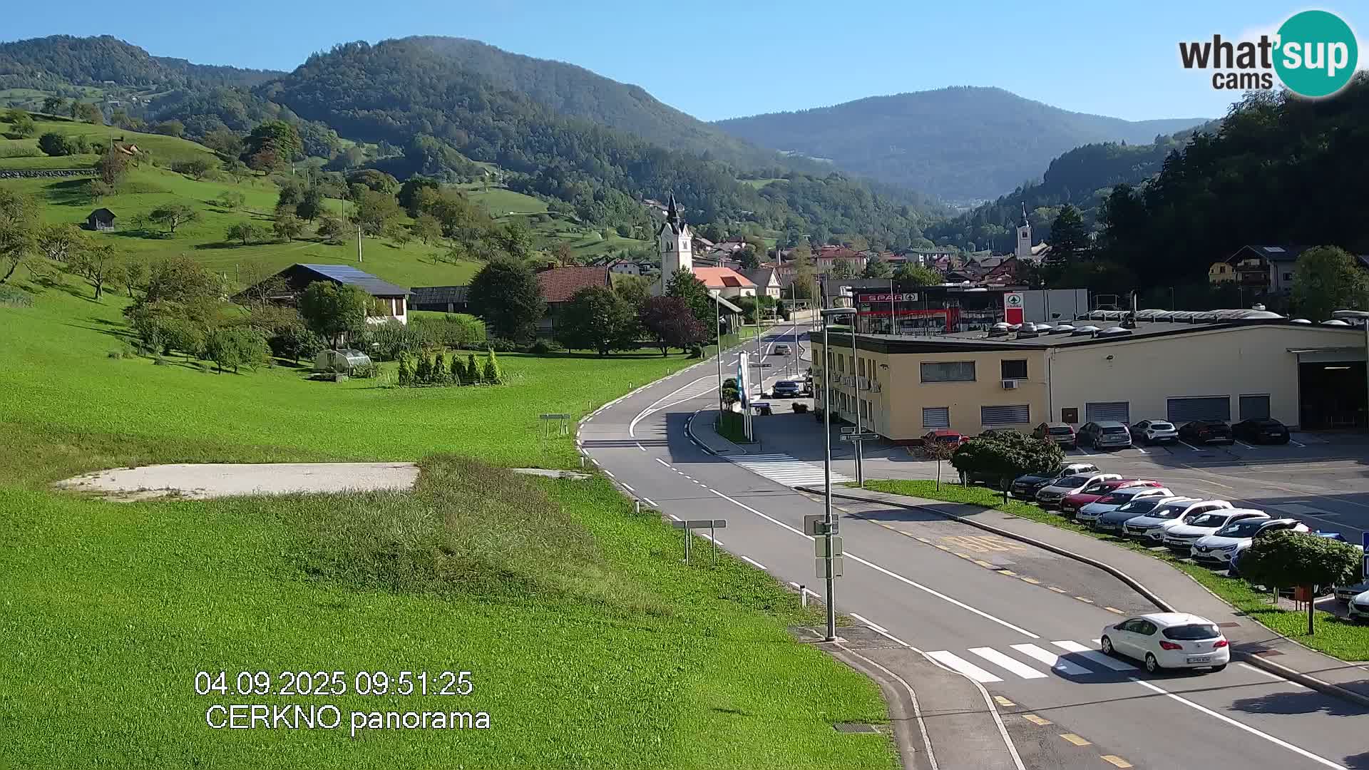 Cerkno entrada a la ciudad Webcam en vivo