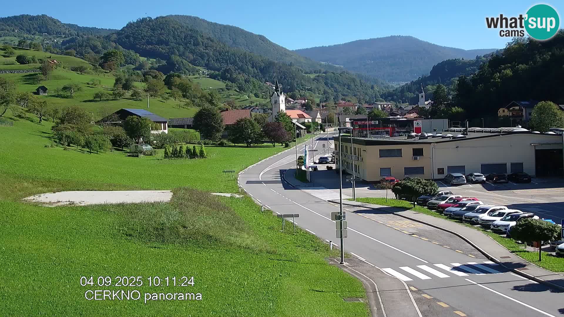Cerkno city entrance Live Webcam