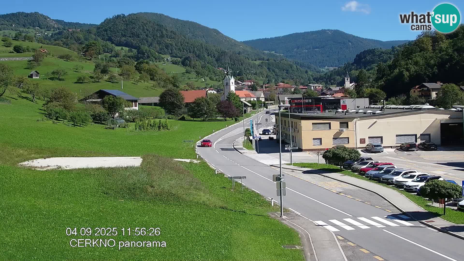 Webcam en direct – Entrée de la ville de Cerkno