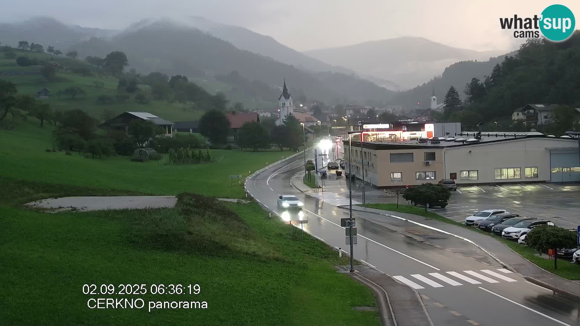 Cerkno entrada a la ciudad Webcam en vivo