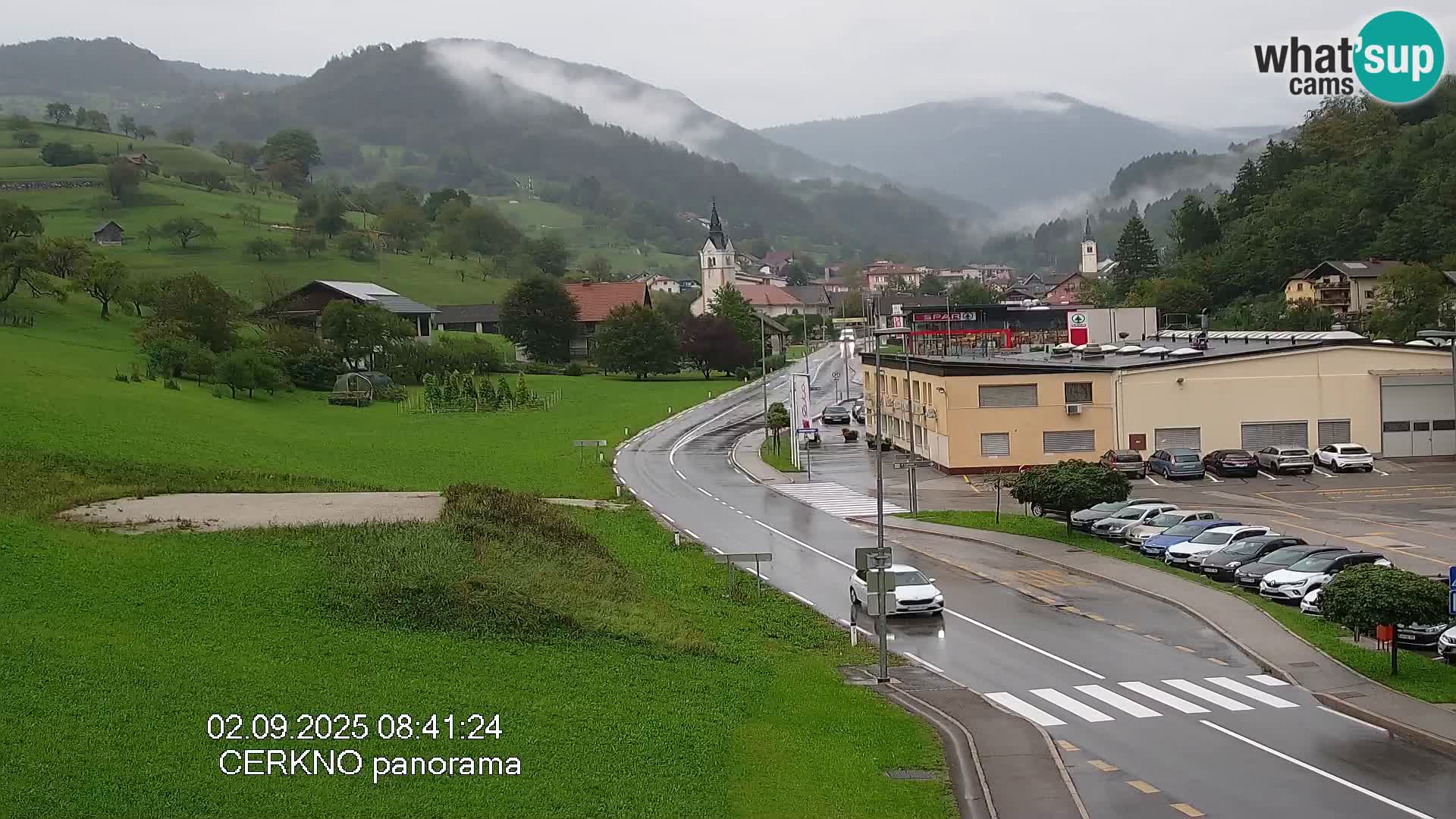 Webcam en direct – Entrée de la ville de Cerkno