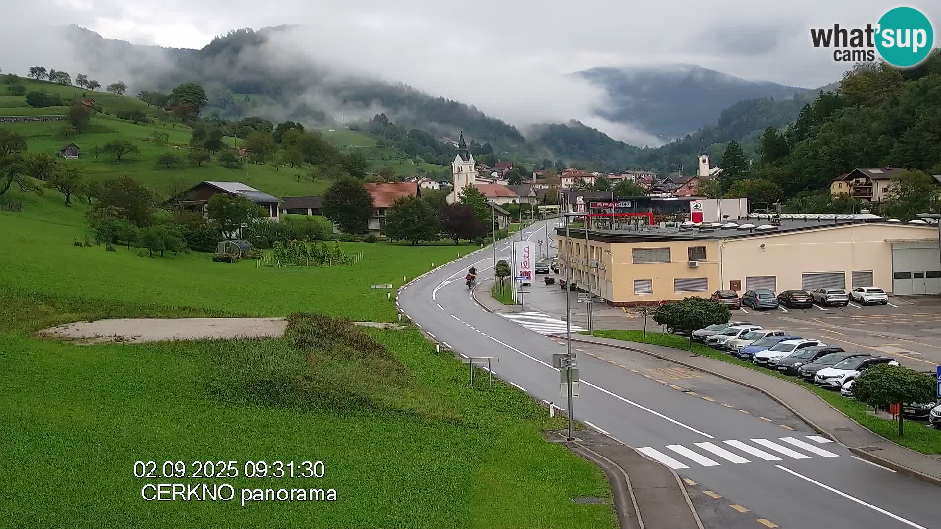 Cerkno entrada a la ciudad Webcam en vivo