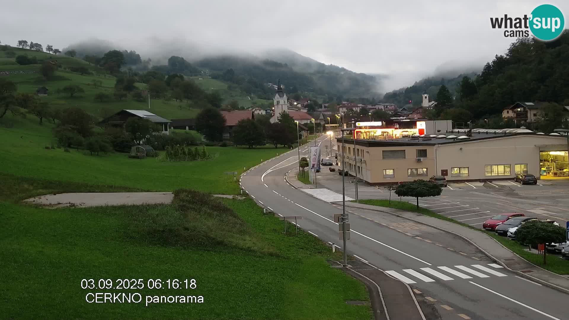 Cerkno city entrance Live Webcam