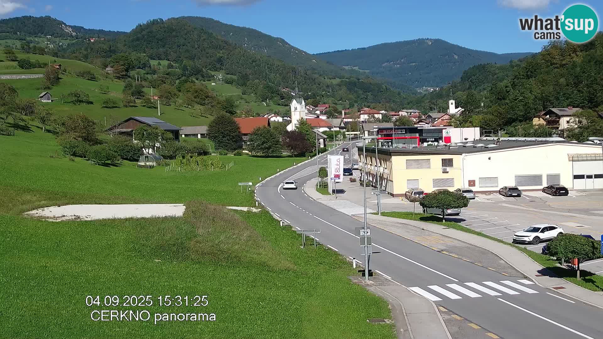 Cerkno city entrance Live Webcam
