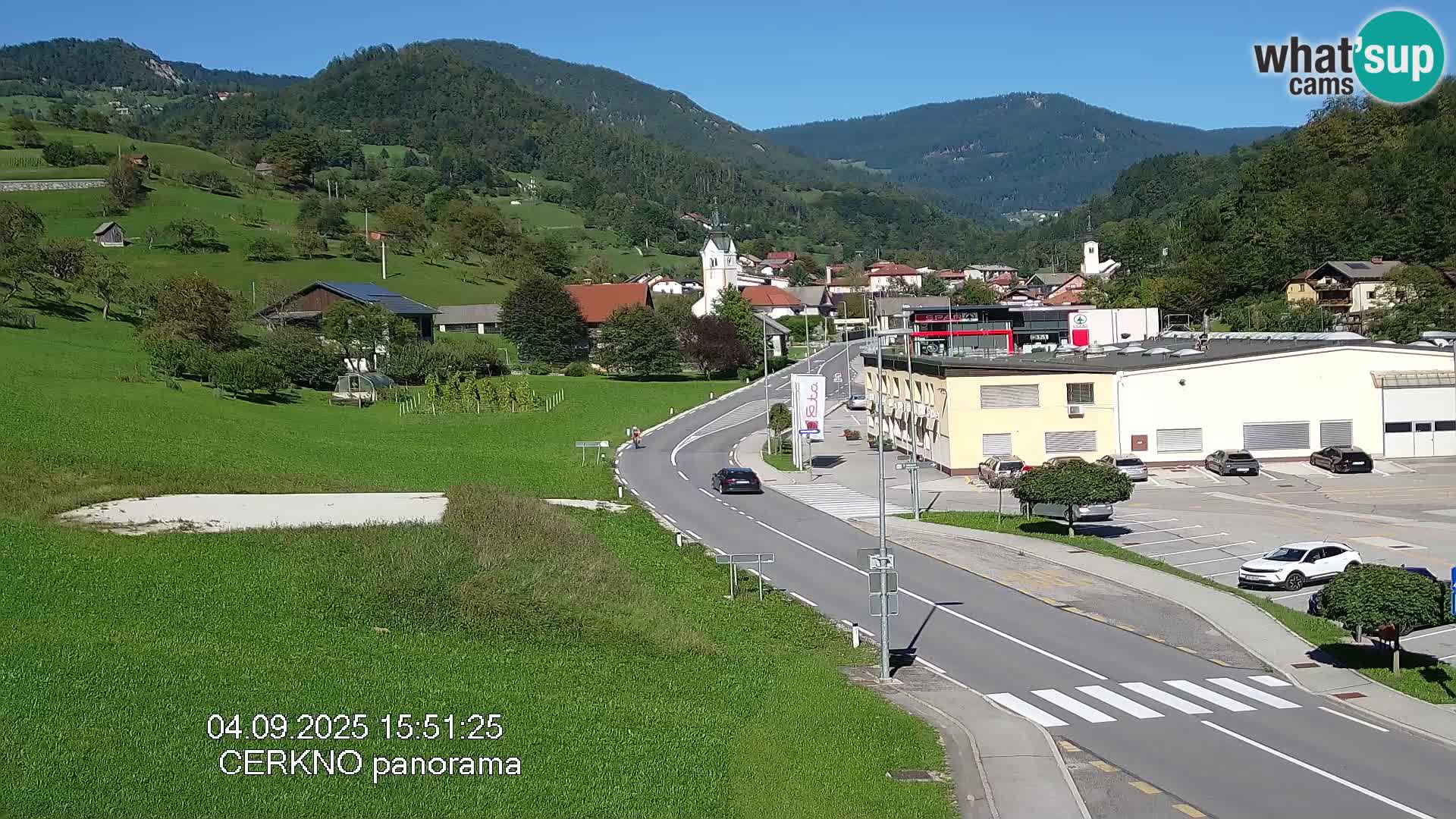 Cerkno city entrance Live Webcam