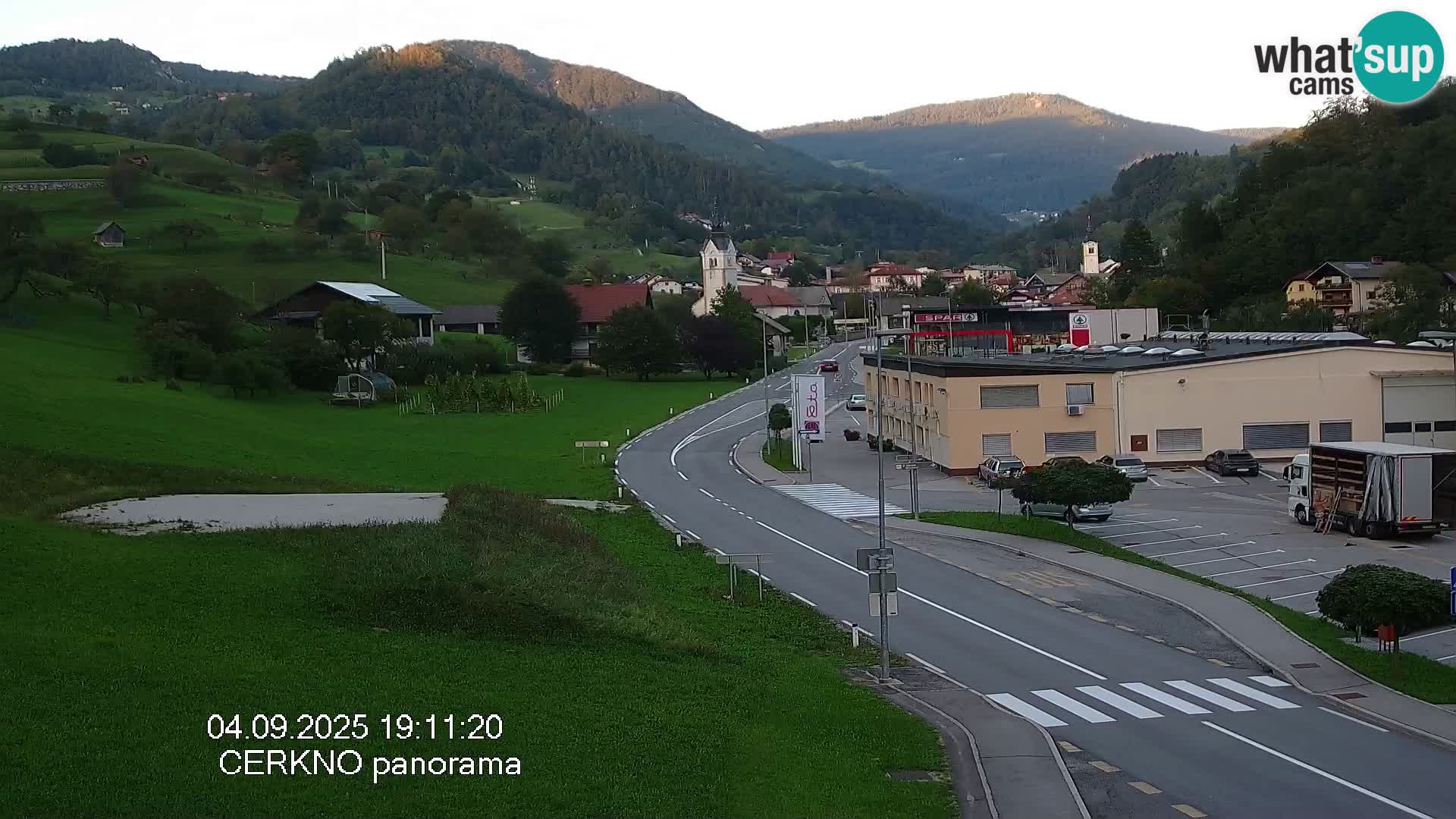 Cerkno city entrance Live Webcam