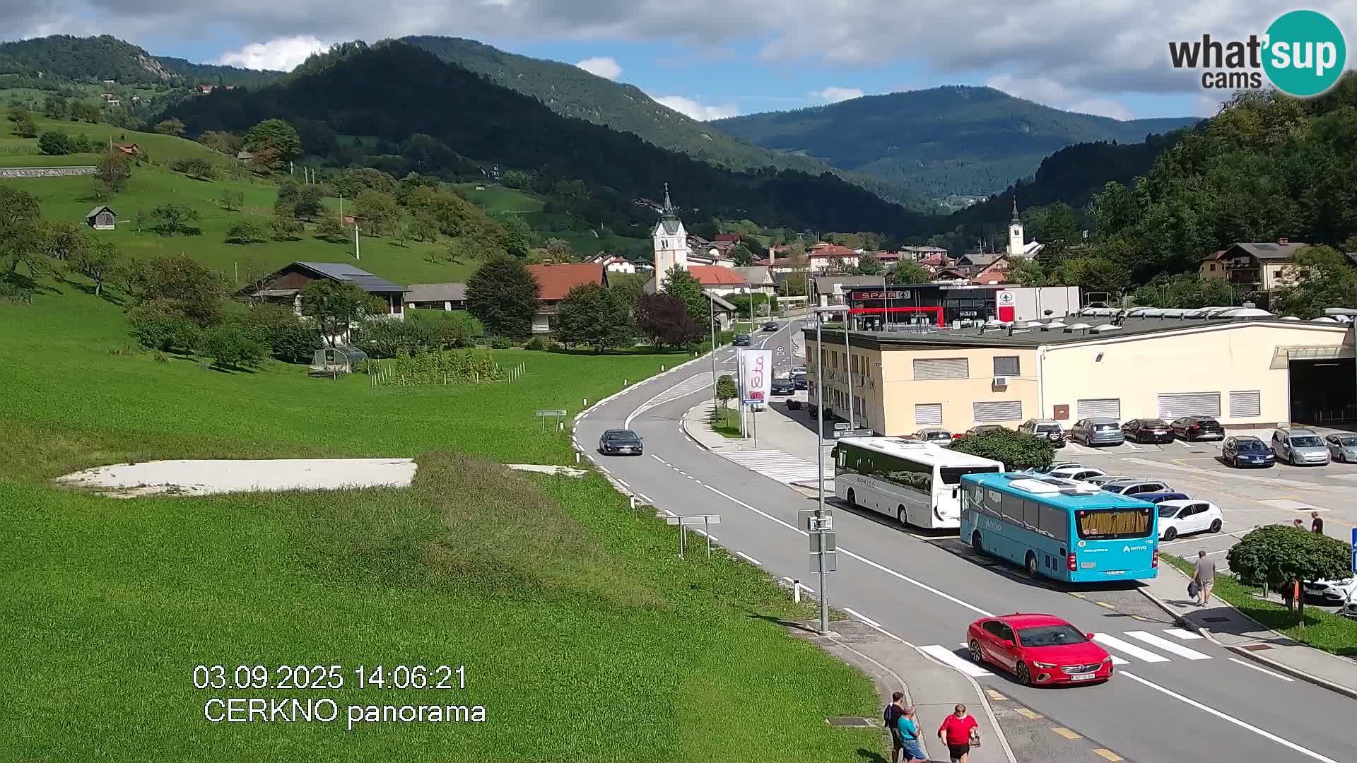 Cerkno city entrance Live Webcam