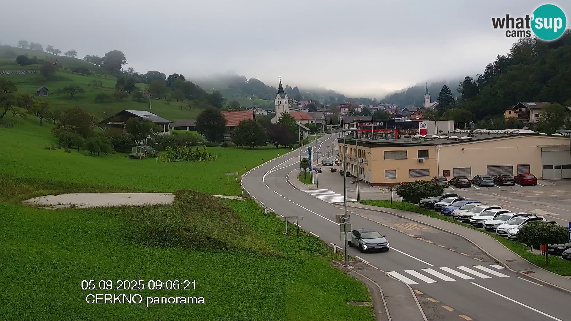 Cerkno city entrance Live Webcam