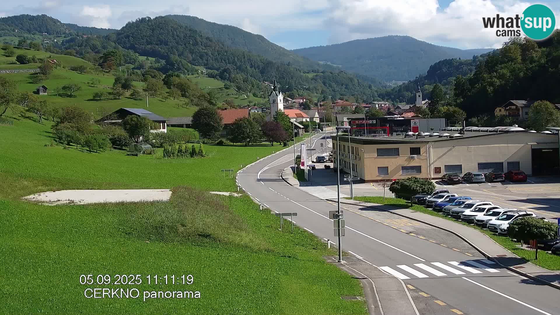 Cerkno city entrance Live Webcam
