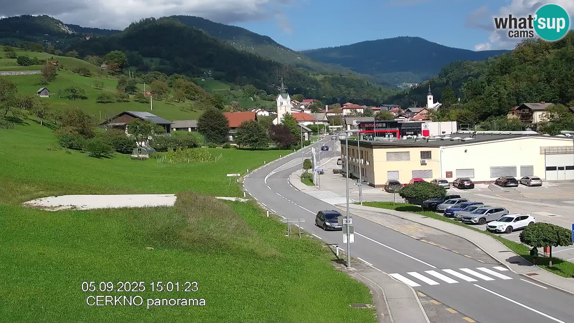 Cerkno city entrance Live Webcam