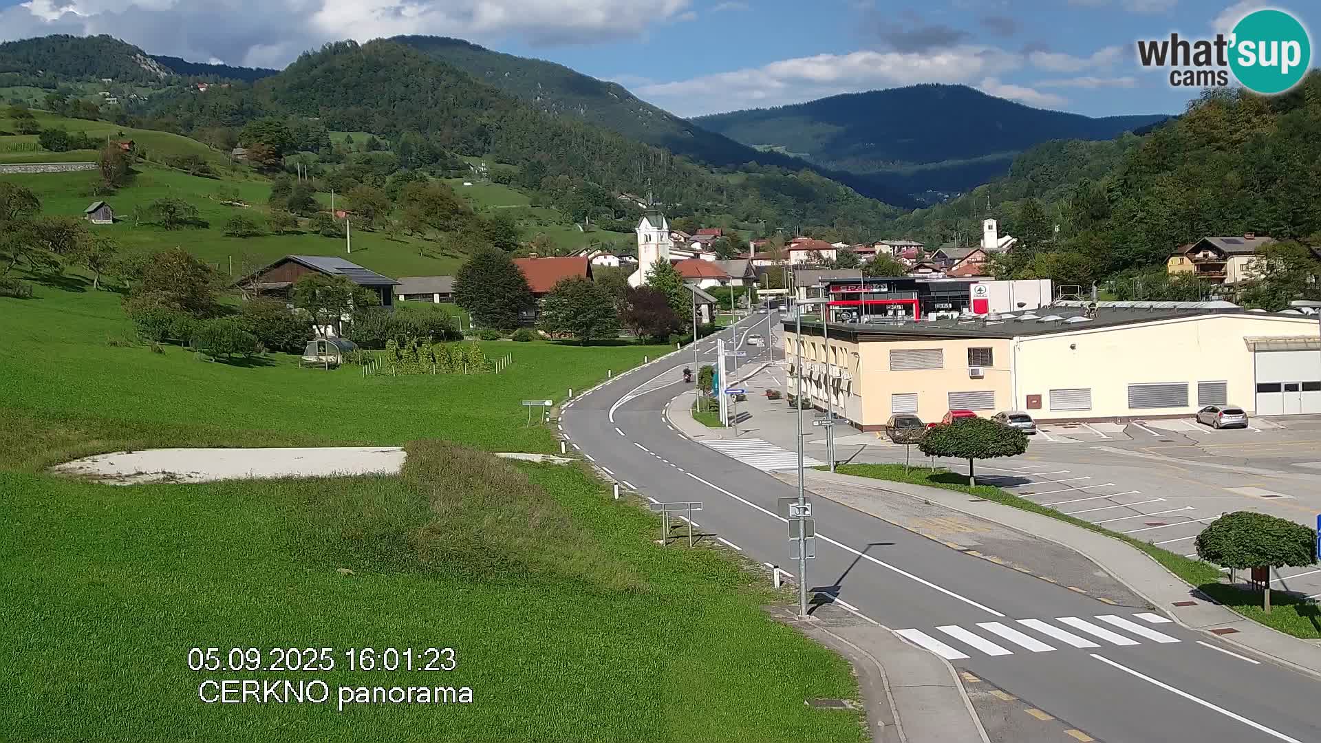 Cerkno entrada a la ciudad Webcam en vivo