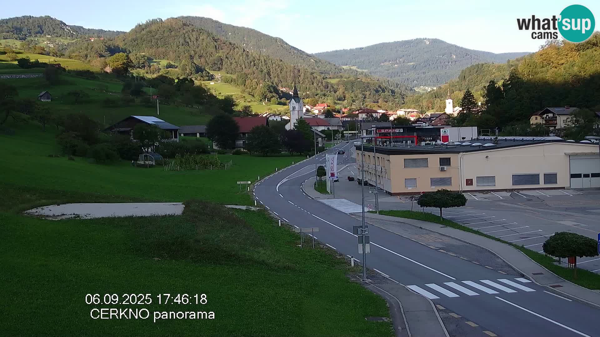 Cerkno city entrance Live Webcam