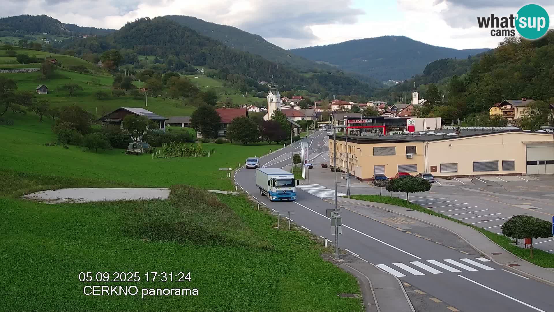 Cerkno city entrance Live Webcam