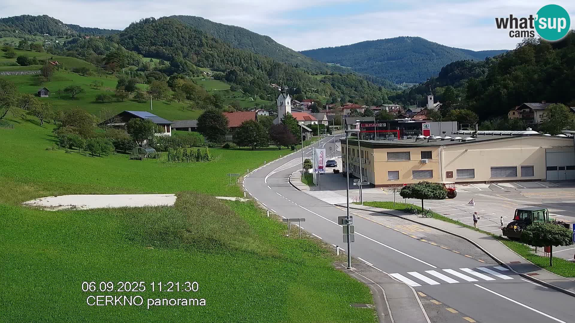 Cerkno city entrance Live Webcam