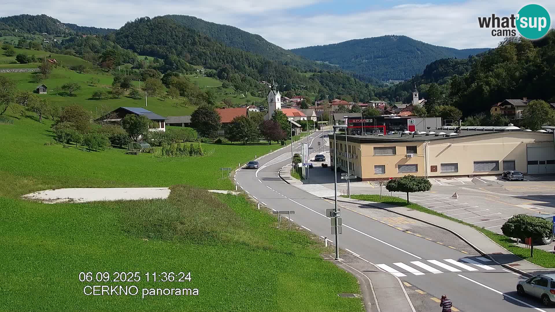 Cerkno city entrance Live Webcam