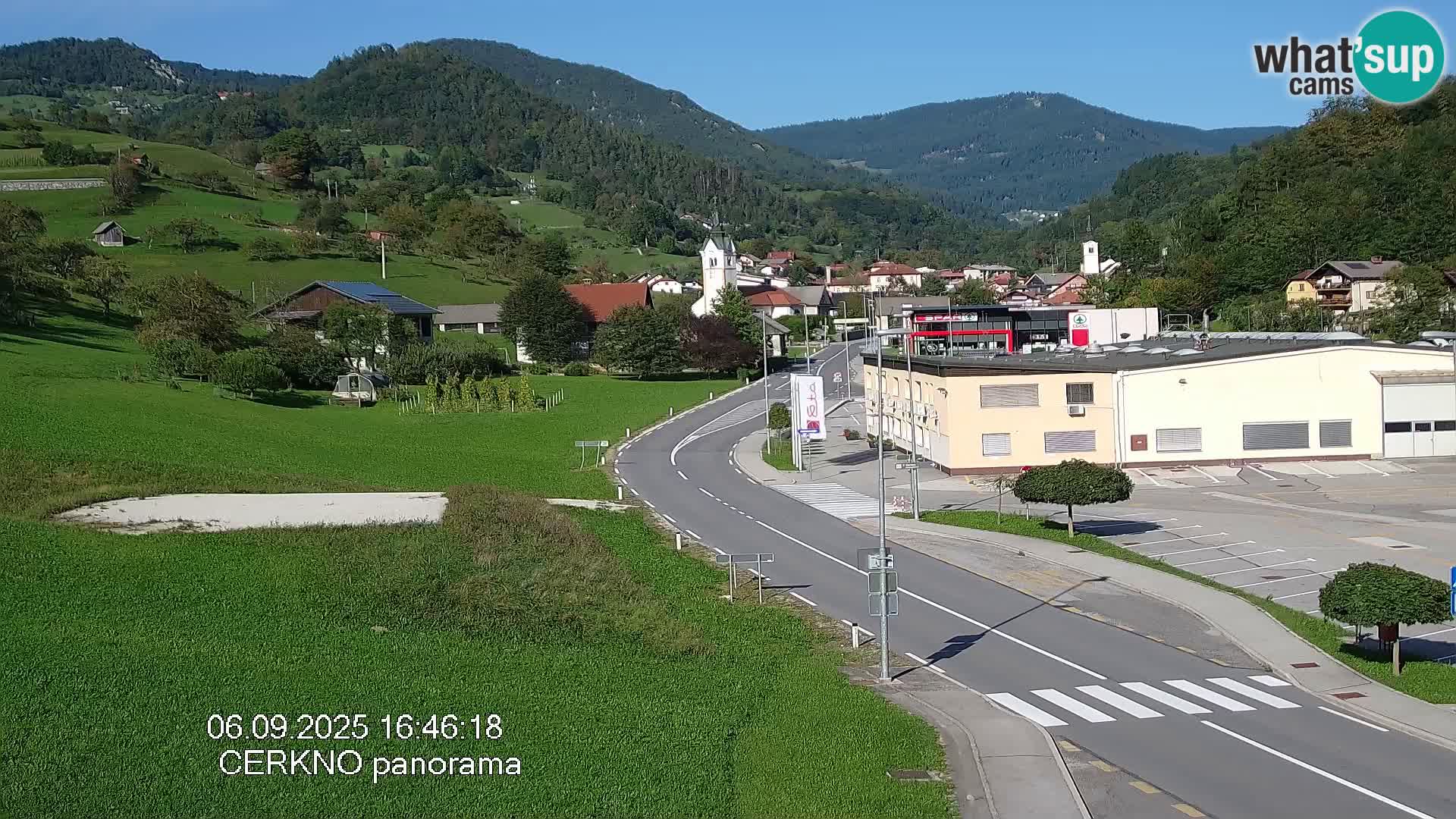 Cerkno city entrance Live Webcam