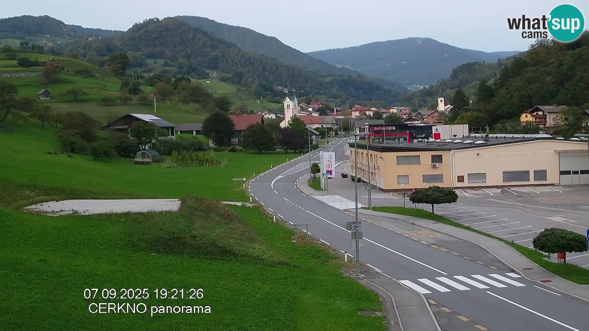 Cerkno city entrance Live Webcam