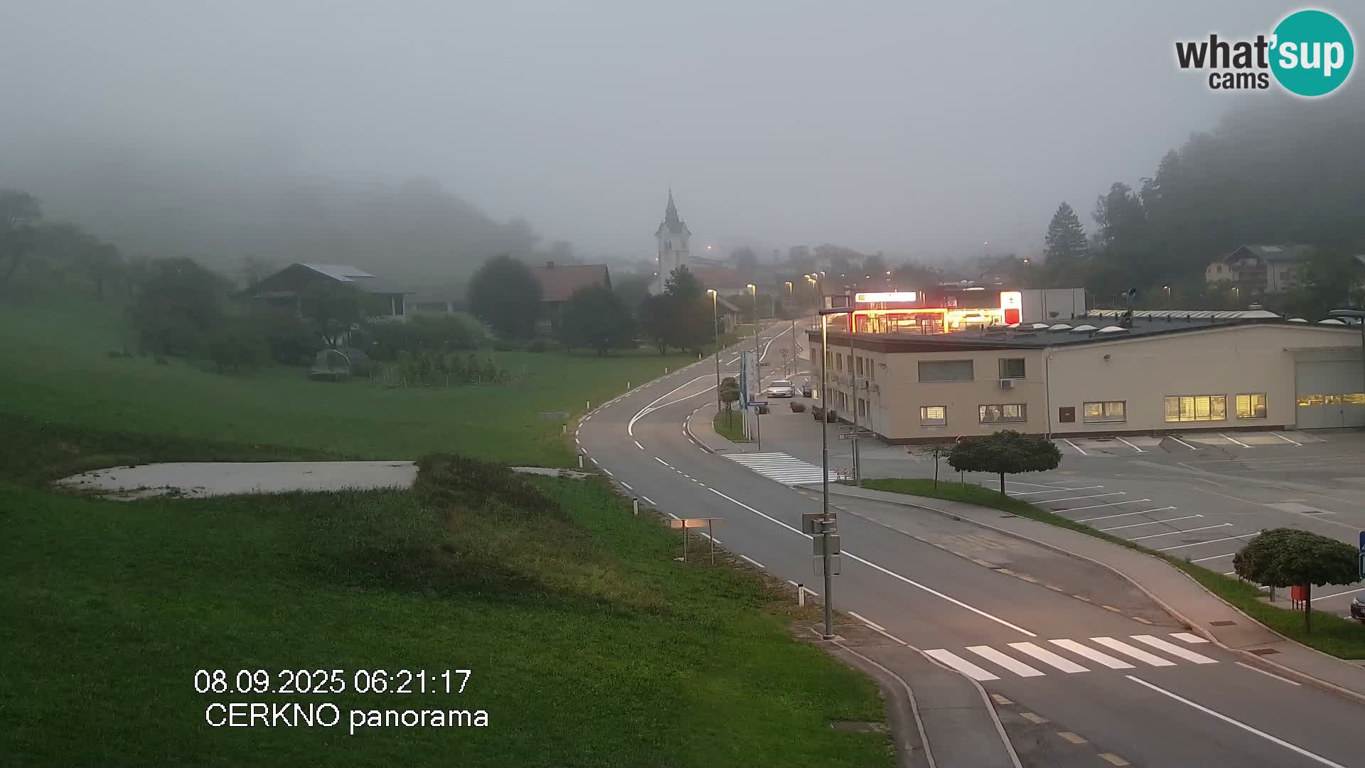 Cerkno city entrance Live Webcam