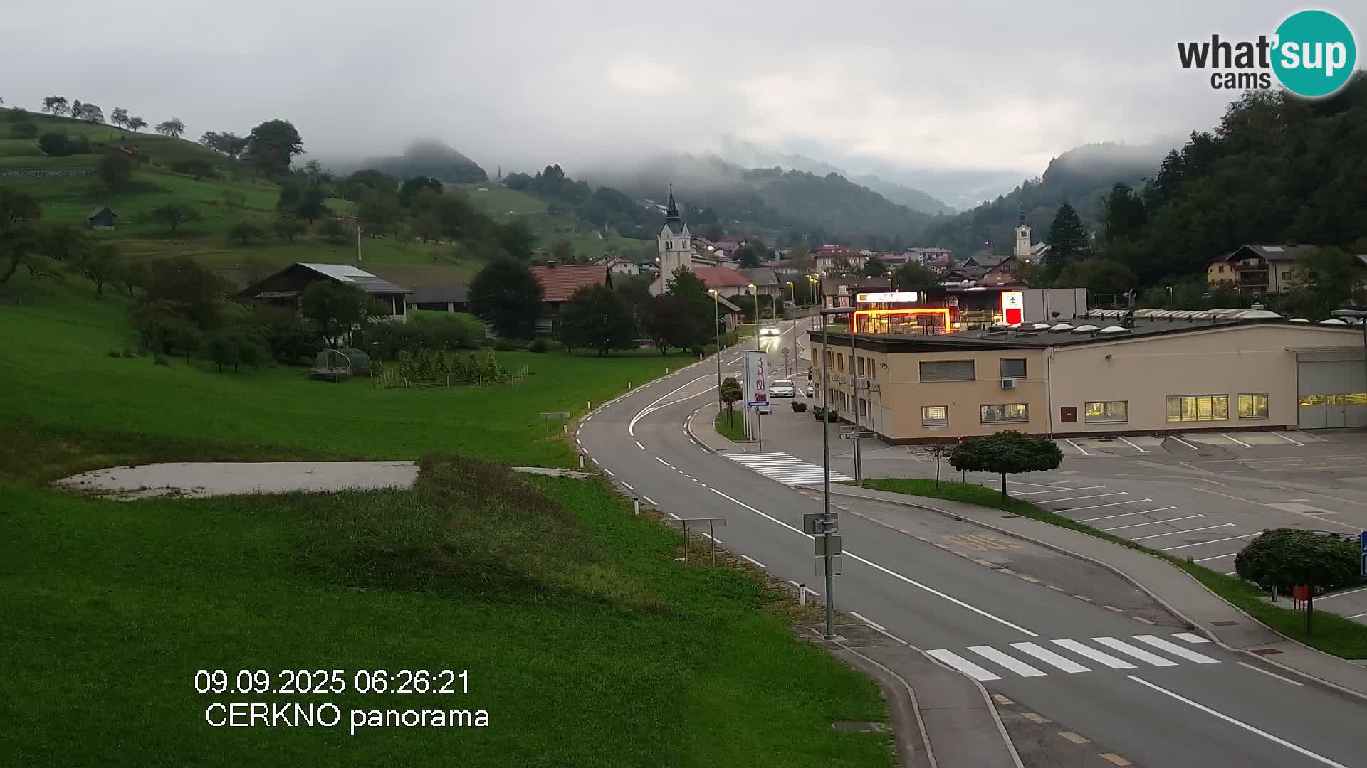 Cerkno city entrance Live Webcam