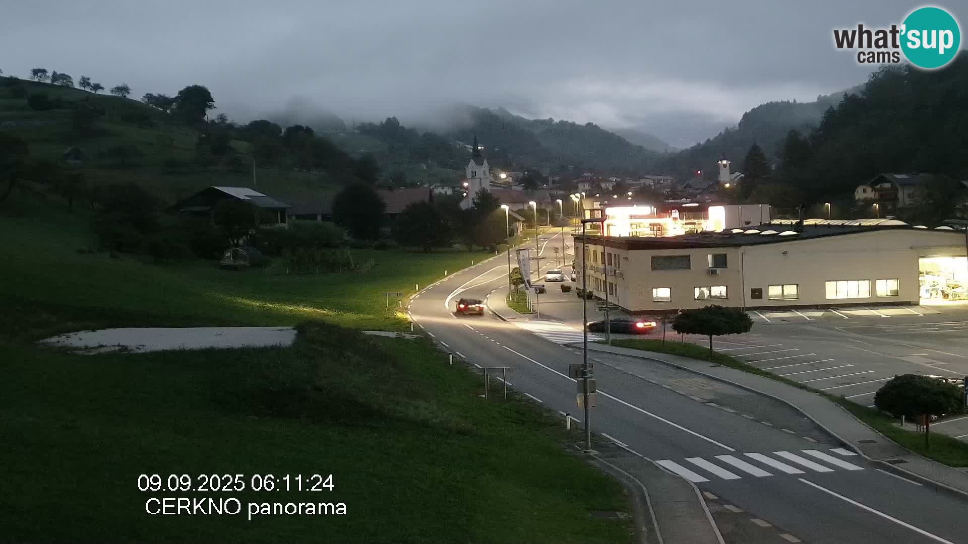 Cerkno city entrance Live Webcam