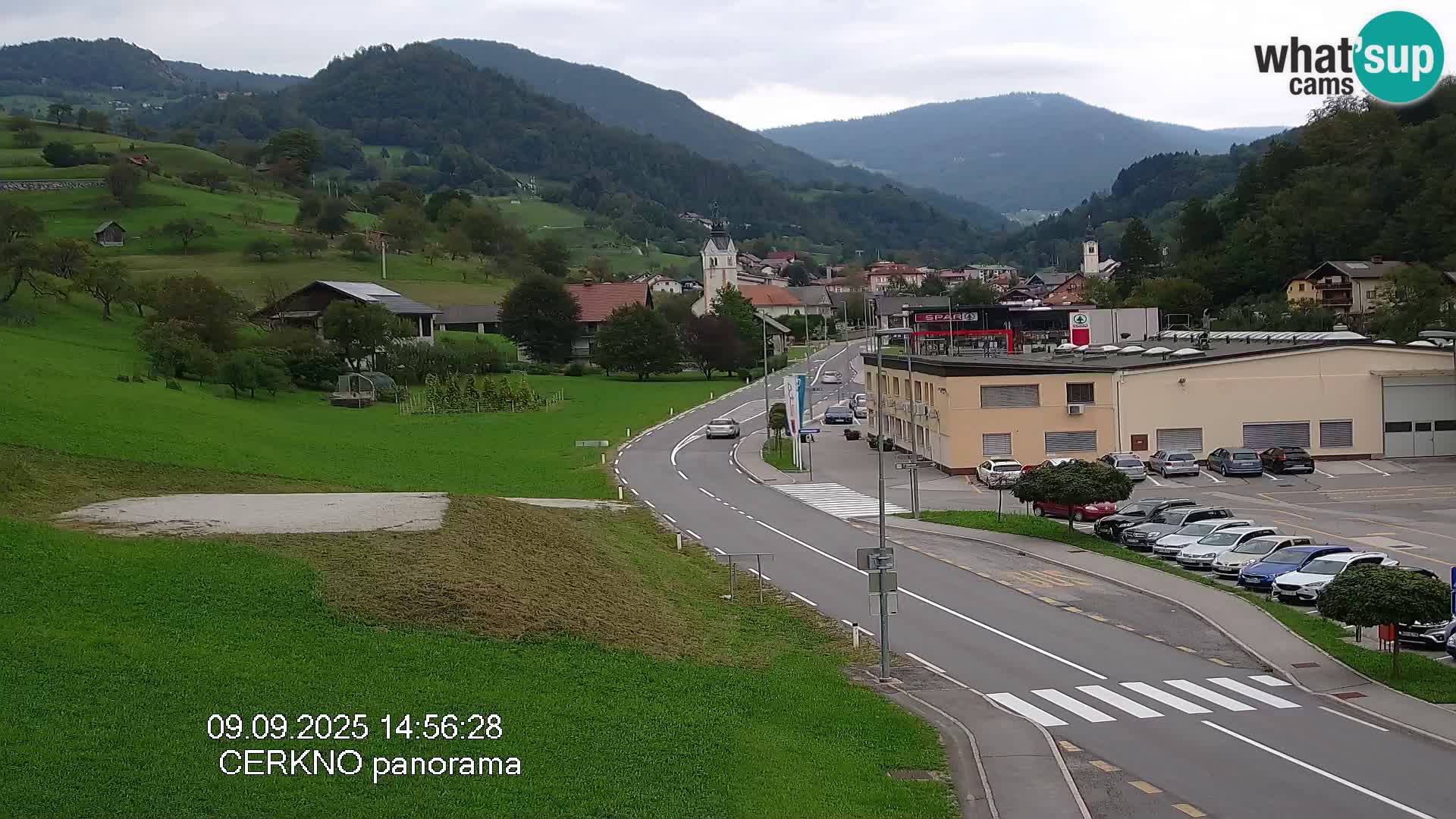 Cerkno city entrance Live Webcam