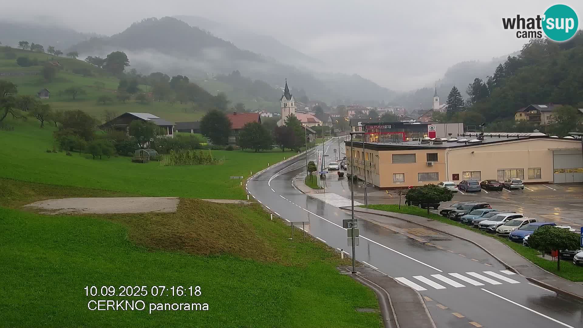Cerkno city entrance Live Webcam