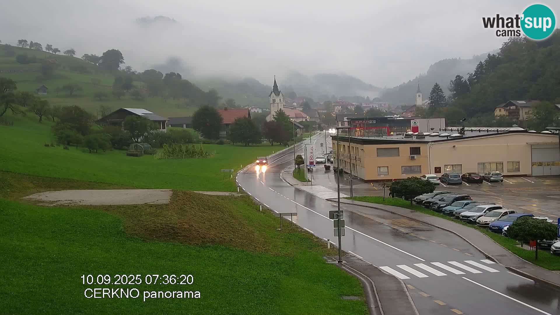 Cerkno city entrance Live Webcam