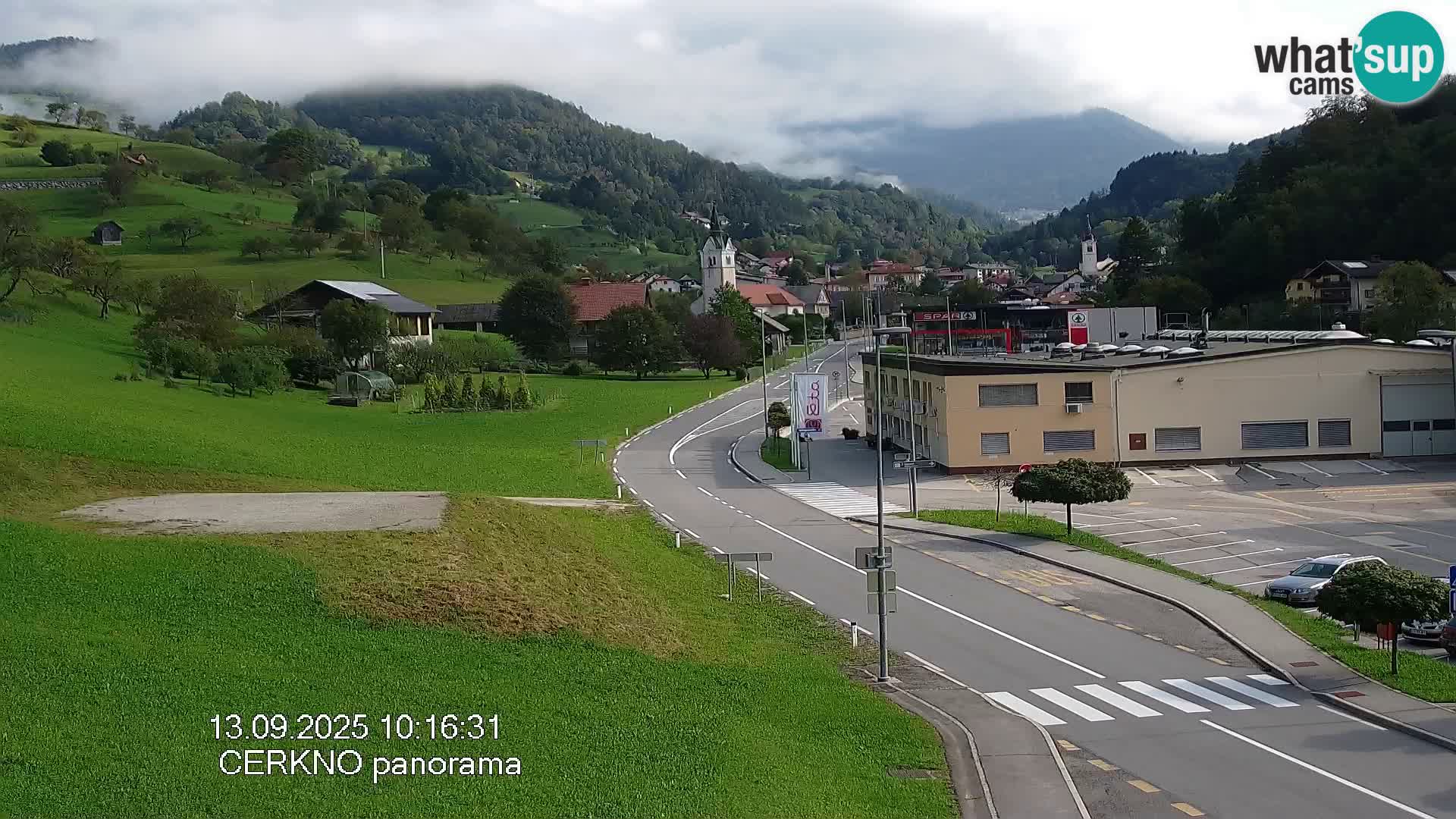 Cerkno city entrance Live Webcam