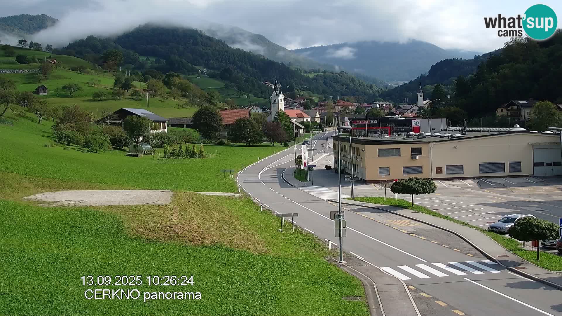 Cerkno entrada a la ciudad Webcam en vivo