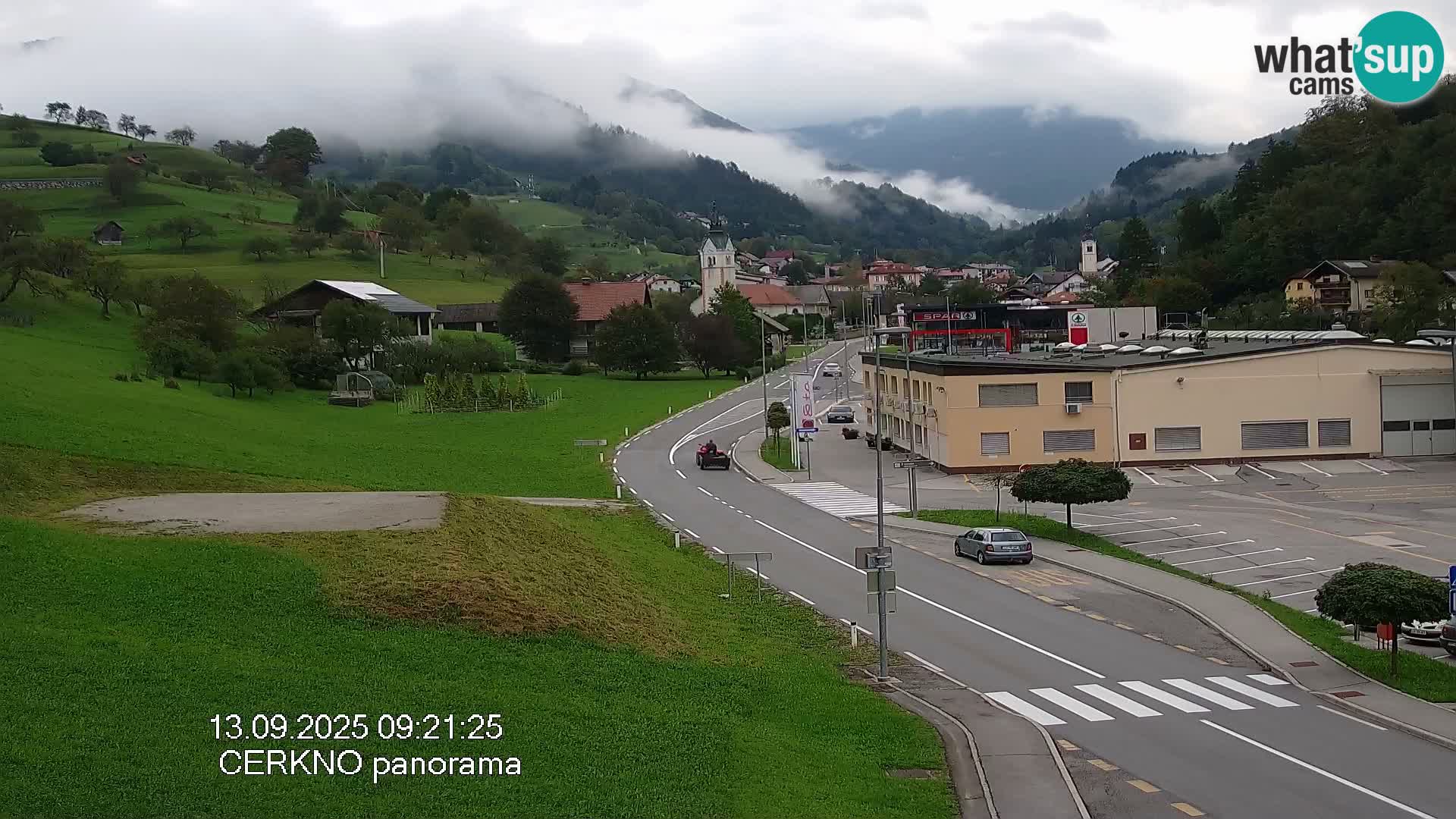 Cerkno city entrance Live Webcam