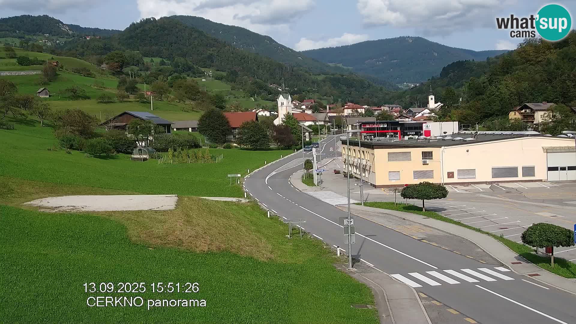Cerkno entrada a la ciudad Webcam en vivo