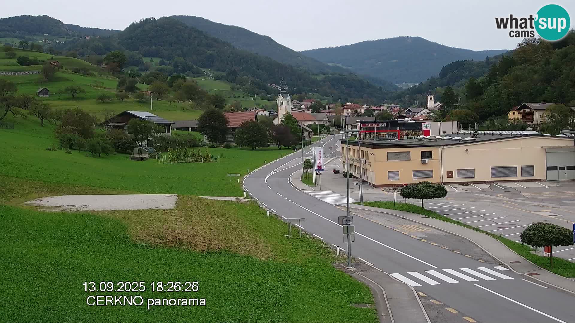 Cerkno entrada a la ciudad Webcam en vivo