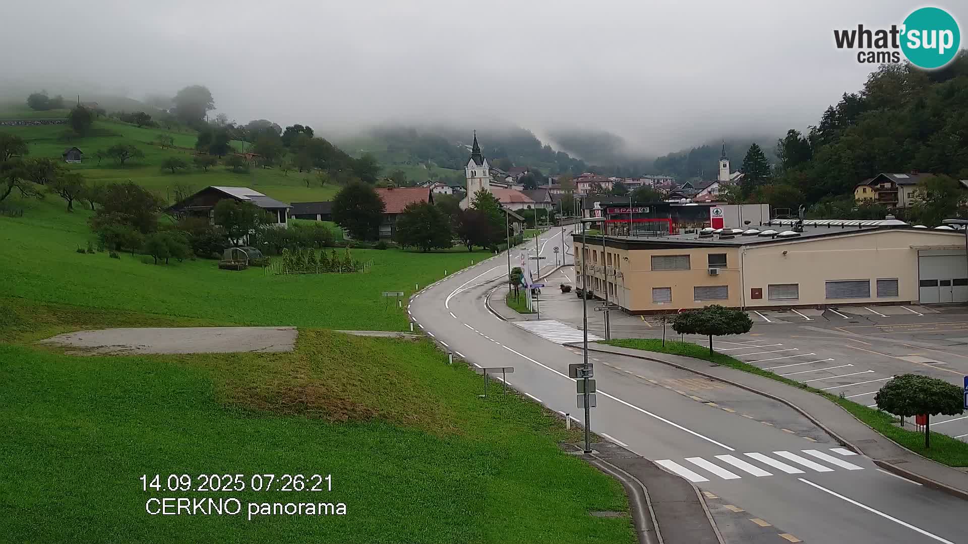 Cerkno entrada a la ciudad Webcam en vivo