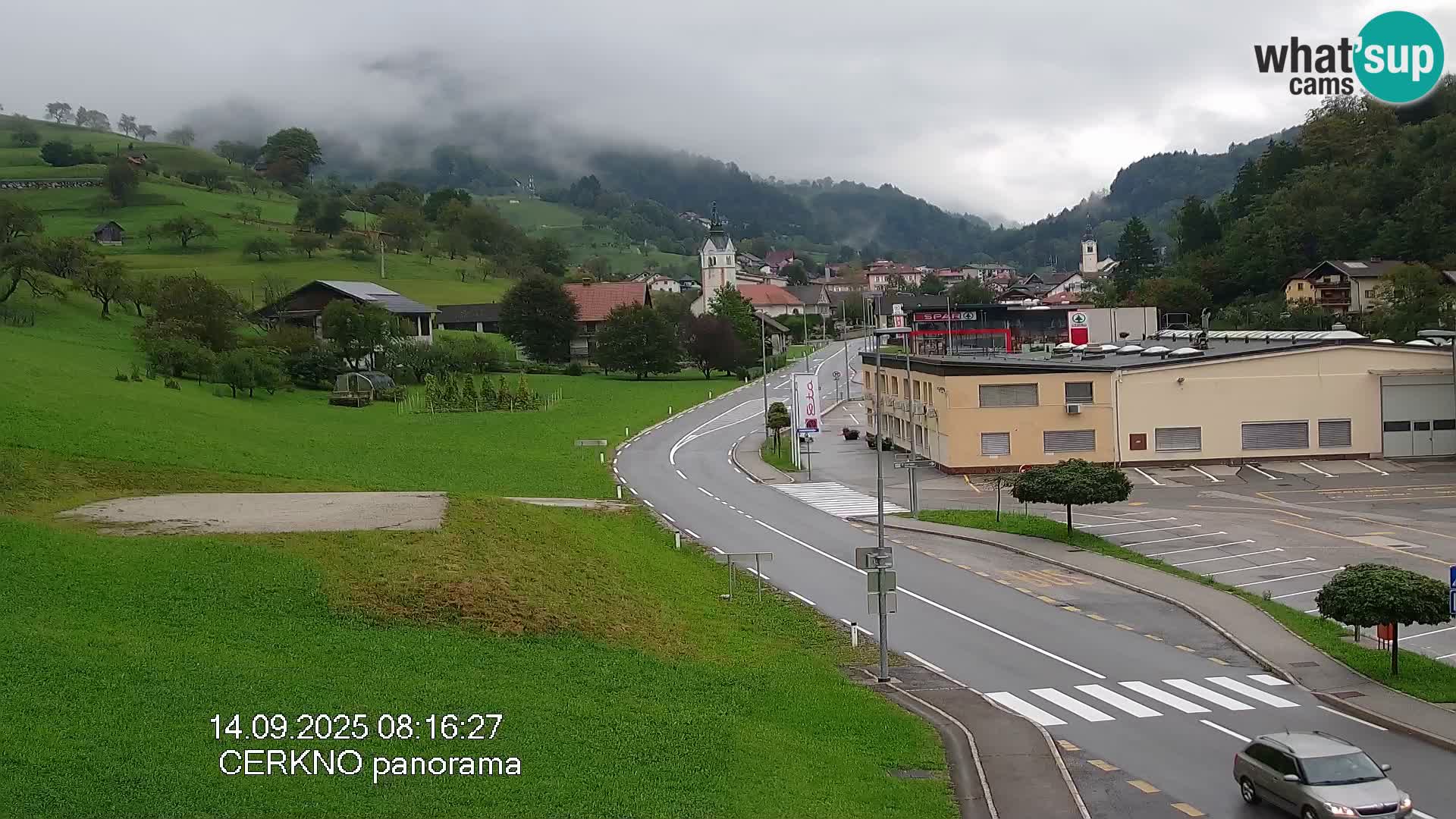 Cerkno city entrance Live Webcam