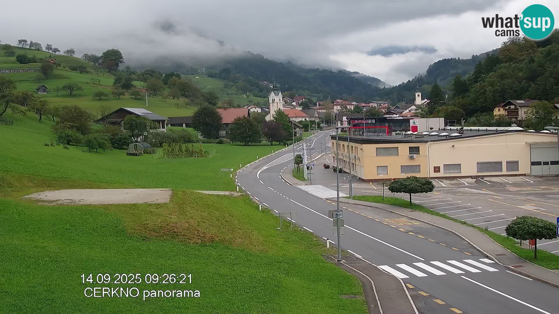 Cerkno entrada a la ciudad Webcam en vivo
