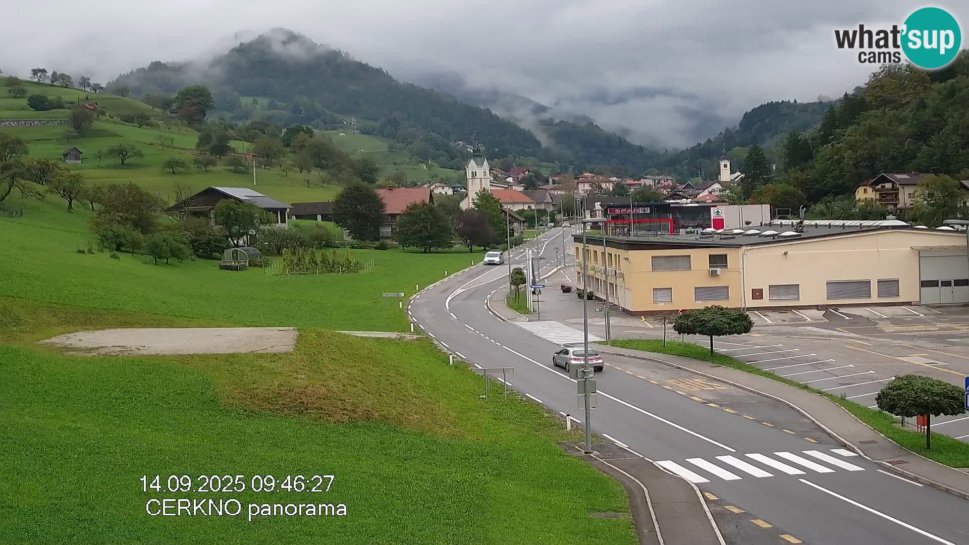 Cerkno entrada a la ciudad Webcam en vivo