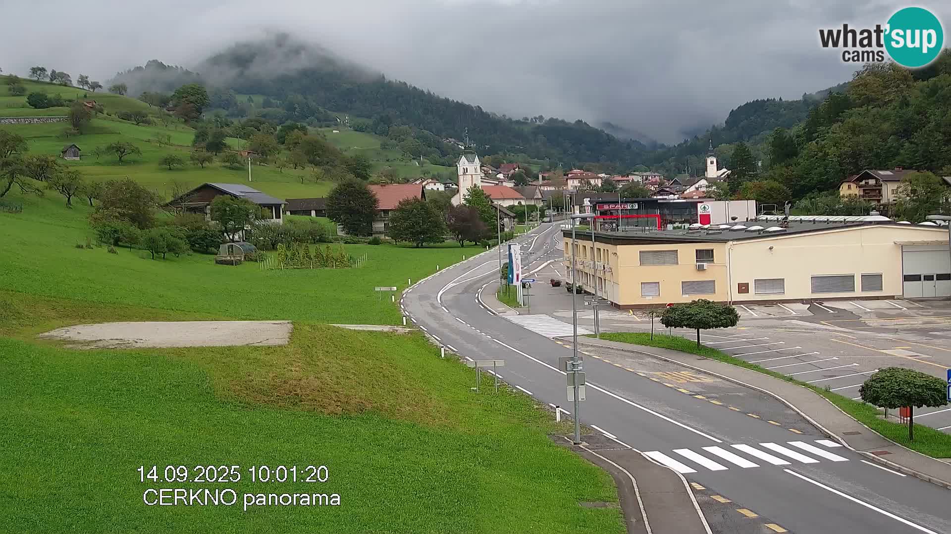Cerkno city entrance Live Webcam