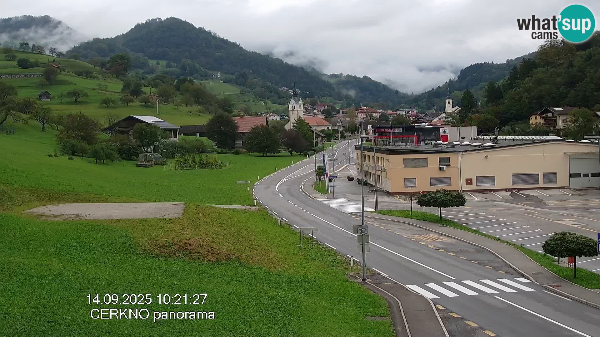 Cerkno city entrance Live Webcam