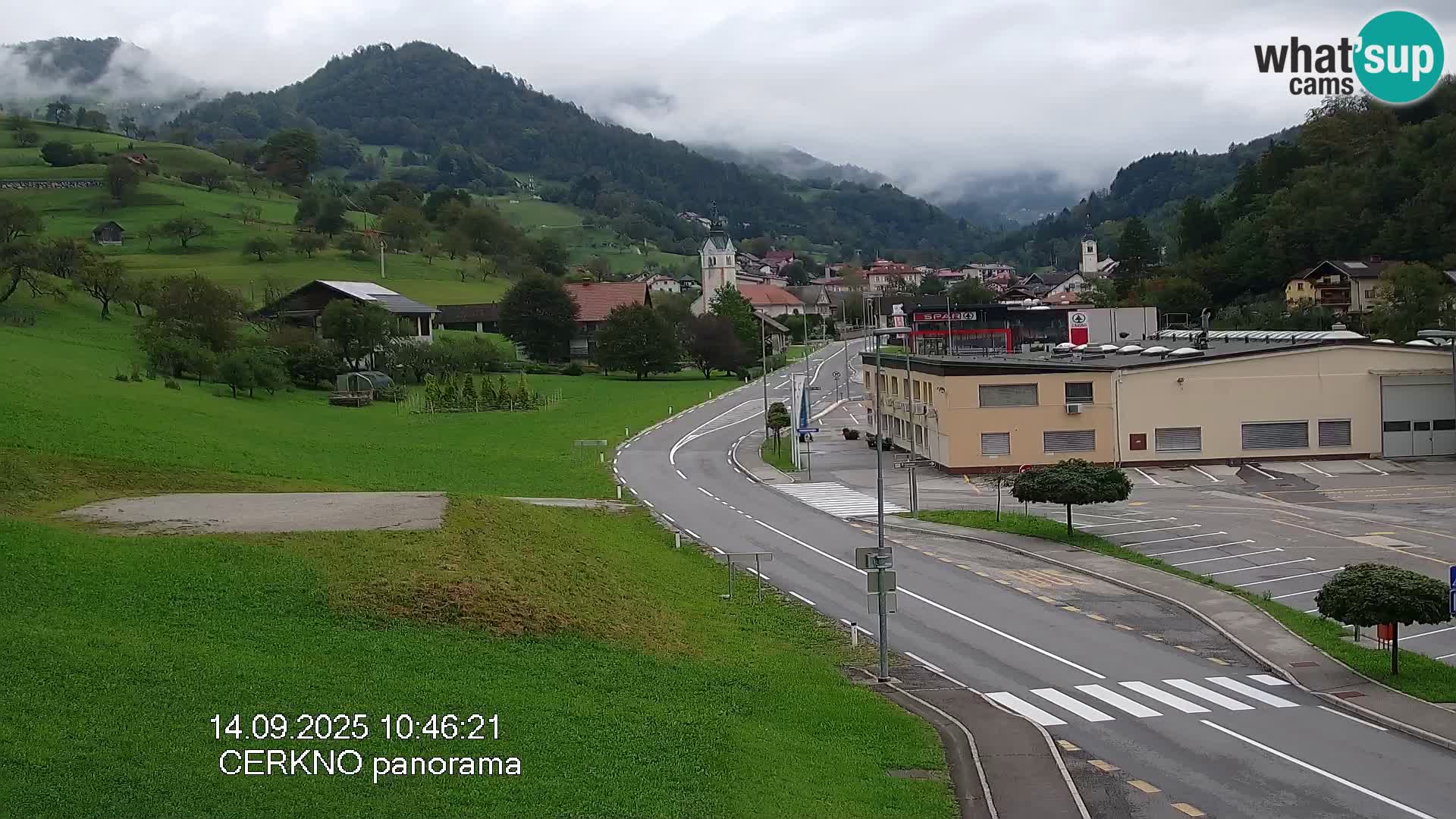 Cerkno city entrance Live Webcam
