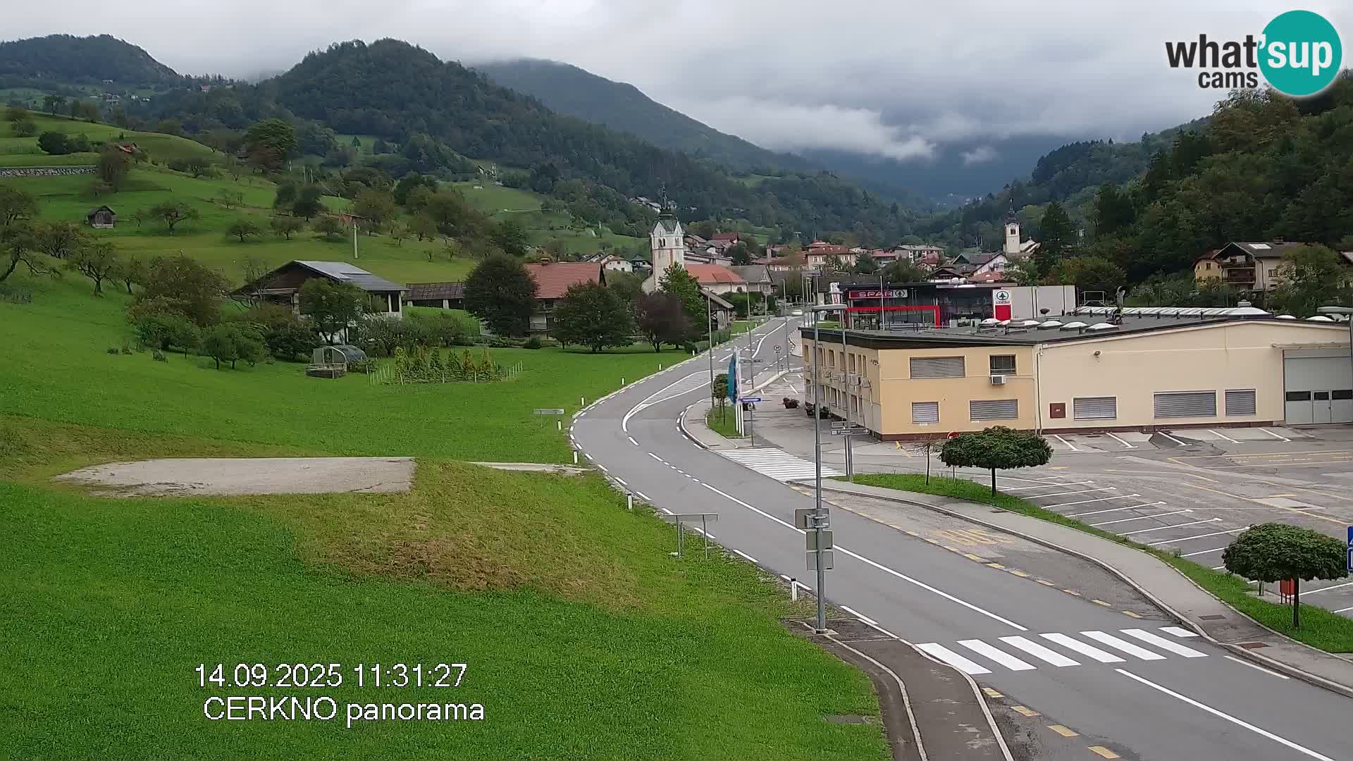 Cerkno city entrance Live Webcam
