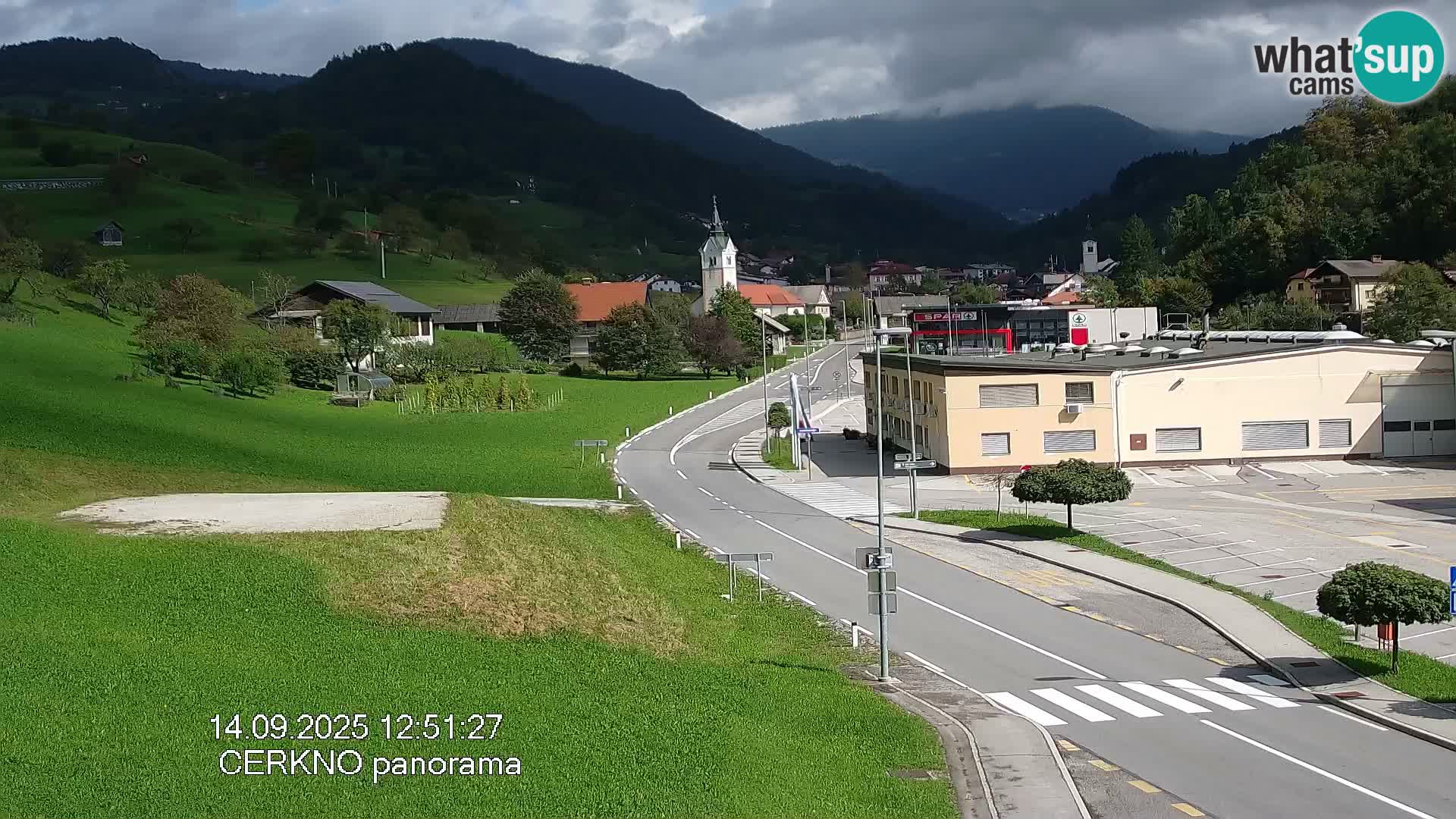 Cerkno entrada a la ciudad Webcam en vivo