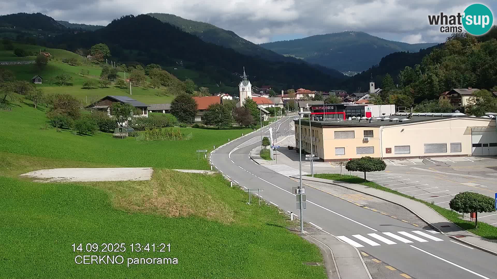 Cerkno city entrance Live Webcam